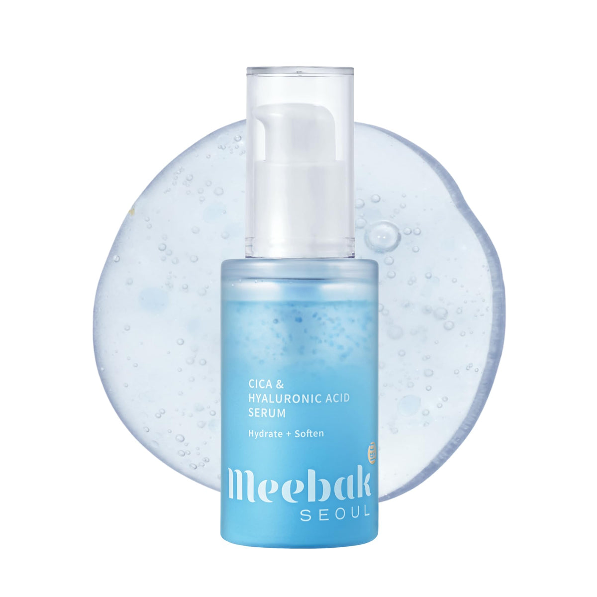 Meebak Cica & Hyaluronic Acid Serum With Vitamin C | Hydrating For Fine Lines & Dry Skin