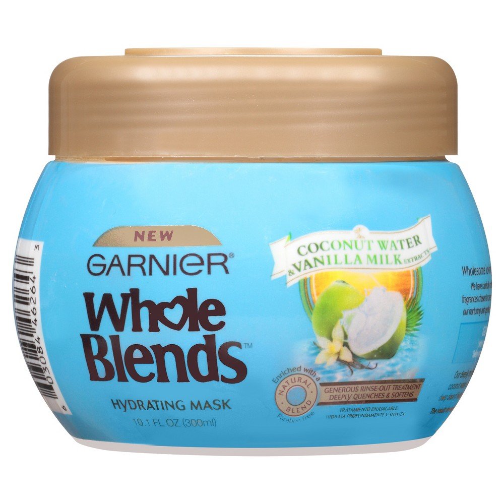 Garnier Whole Blends Hydrating Mask, Coconut Water & Vanilla Milk, 10.1 Fl Oz