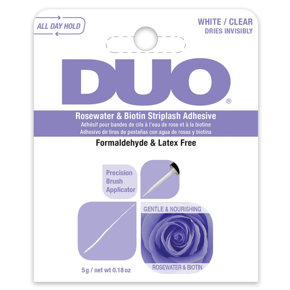 Duo Rosewater & Biotin Clear Striplash Adhesive, 5G - Strong Hold For All-Day Wear