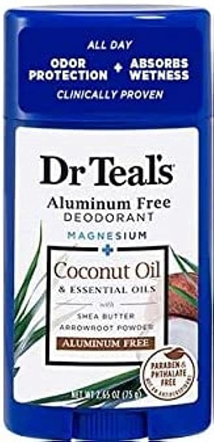 Dr Teal'S Aluminum Free Deodorant, Coconut Oil, Paraben & Phthalate Free, 2.65 Oz