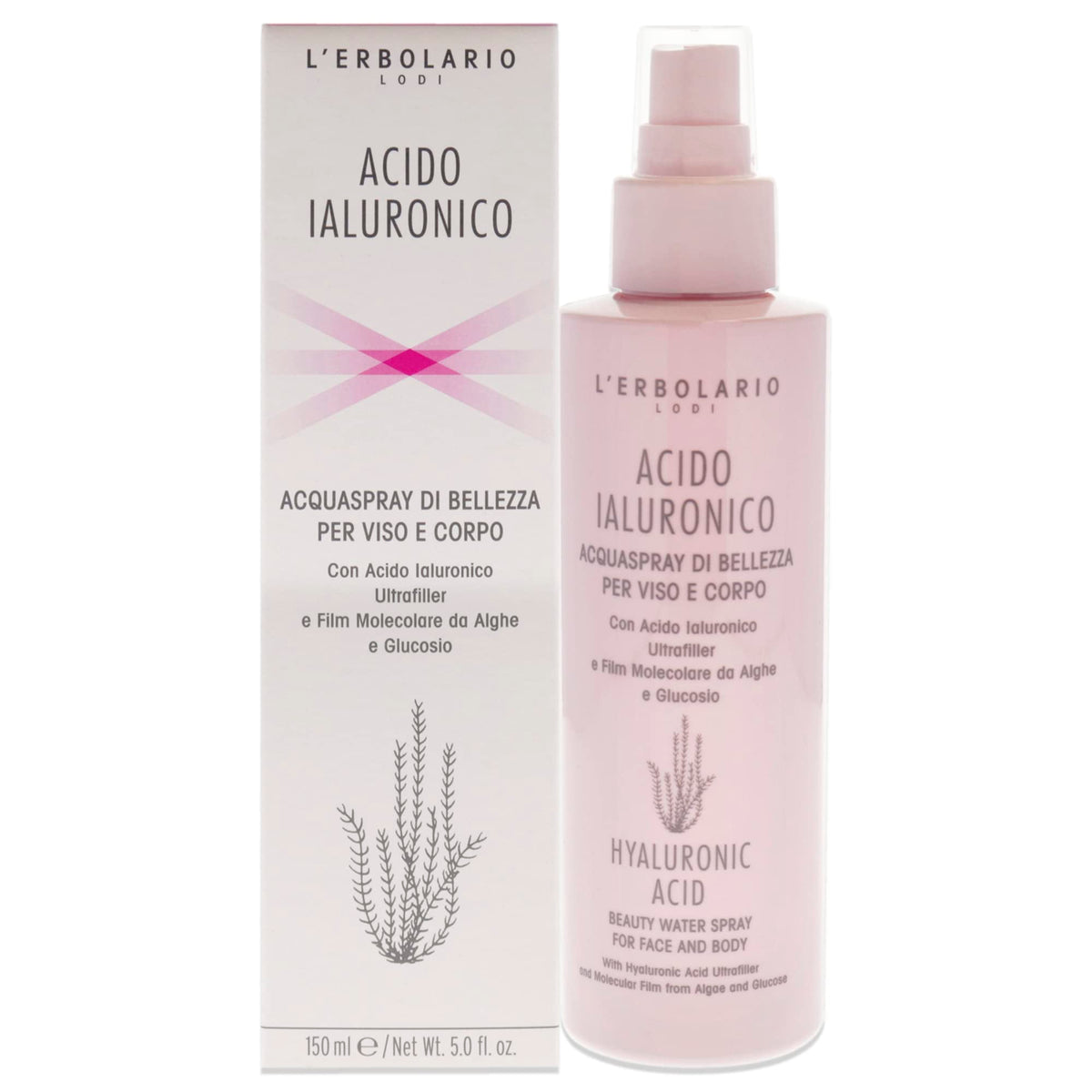 L’Erbolario Hyaluronic Acid Beauty Water Spray - Face Mist & Body Moisturizer - 5 oz