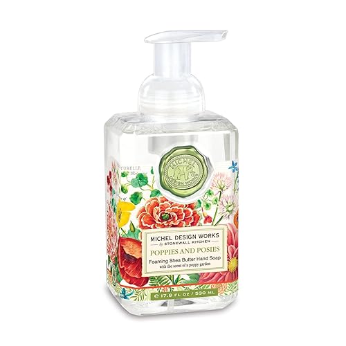 Michel Design Works Foaming Hand Soap - Poppies And Posies, 17.8 Fl Oz, Pack Of 1