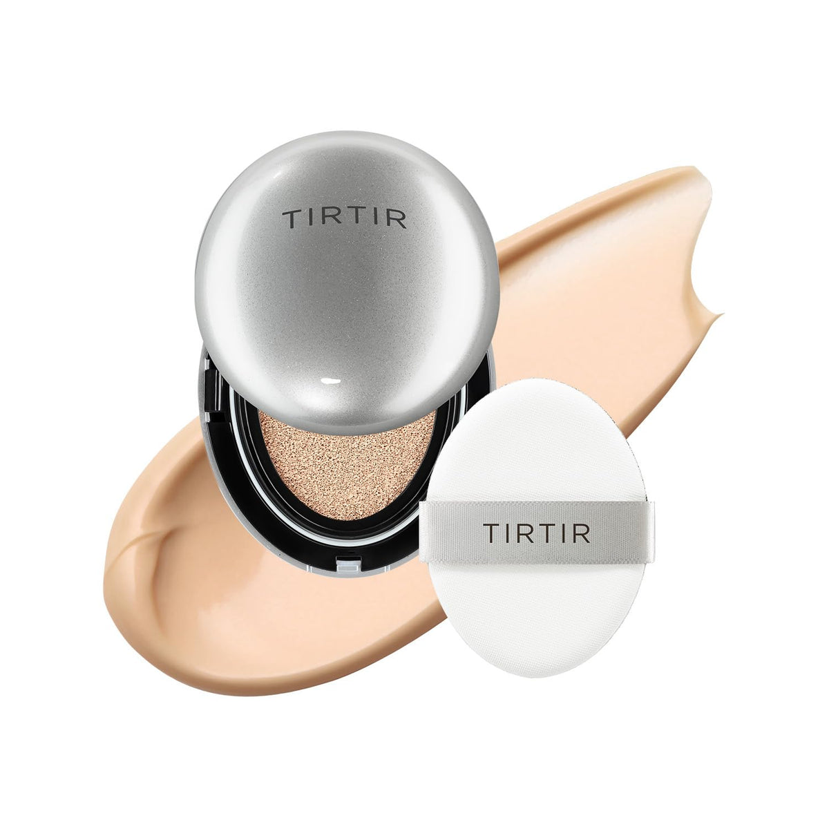 Tirtir Aura Glow Cushion Foundation - Mini Size, 21N Ivory, 0.15 Fl Oz, Korean Beauty