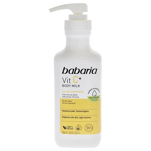 Babaria Vitamin C Body Milk Lotion - Boosts Collagen, Brightens & Moisturizes - 16.9 Oz