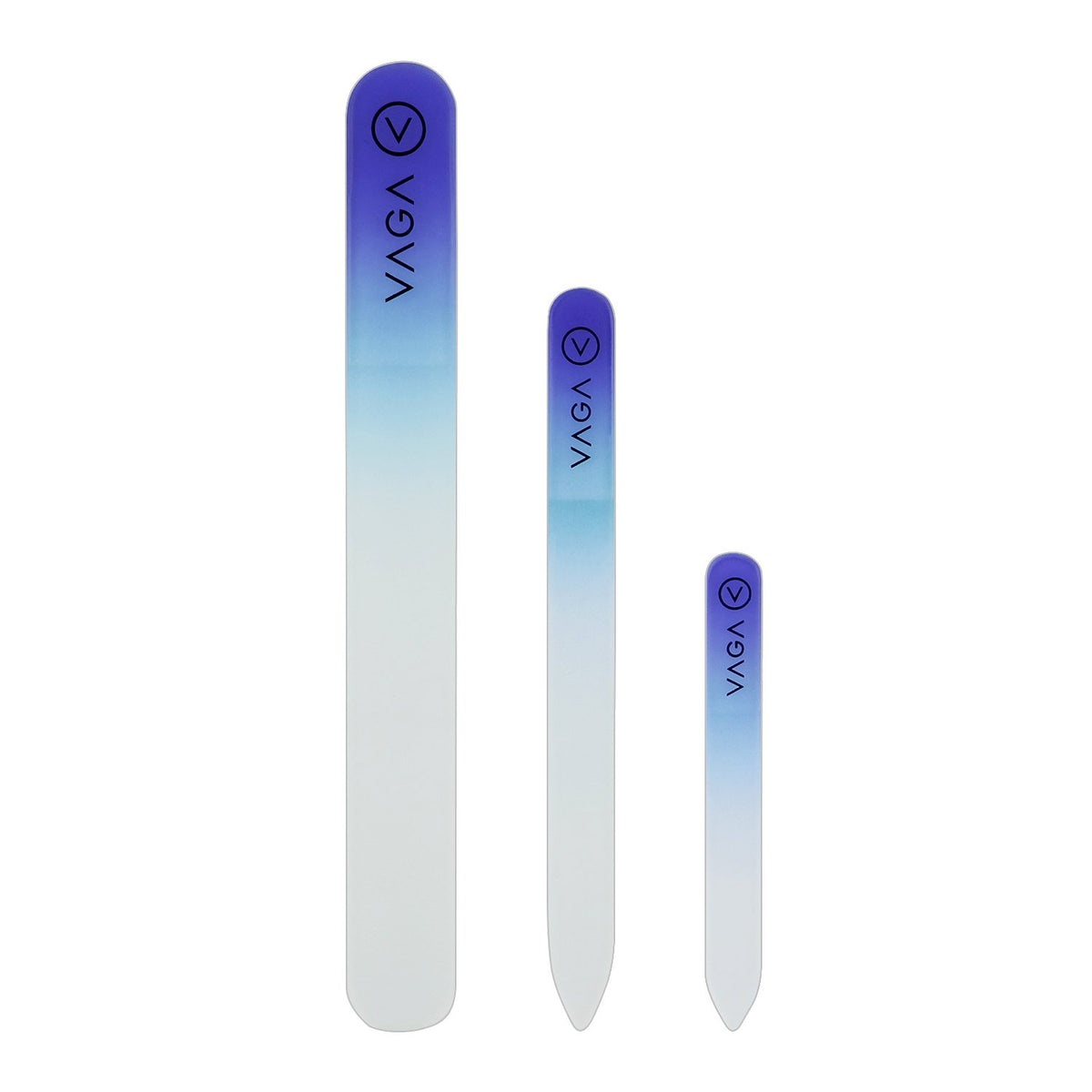 Vaga Glass Nail File Set - 4 Crystal Files For Natural & Acrylic Nails, Manicure & Strengthener