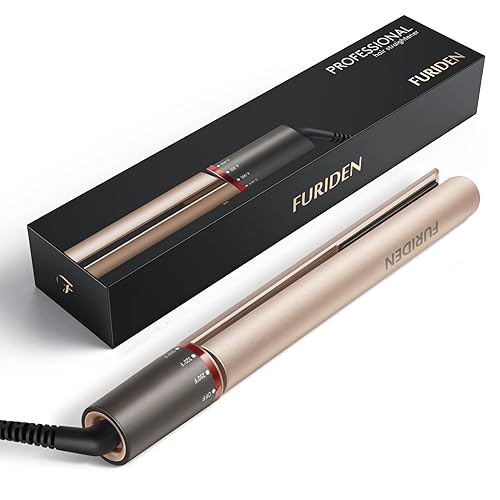 FURIDEN 2 in 1 Hair Straightener & Curler - Professional Ceramic Flat Iron, Gold