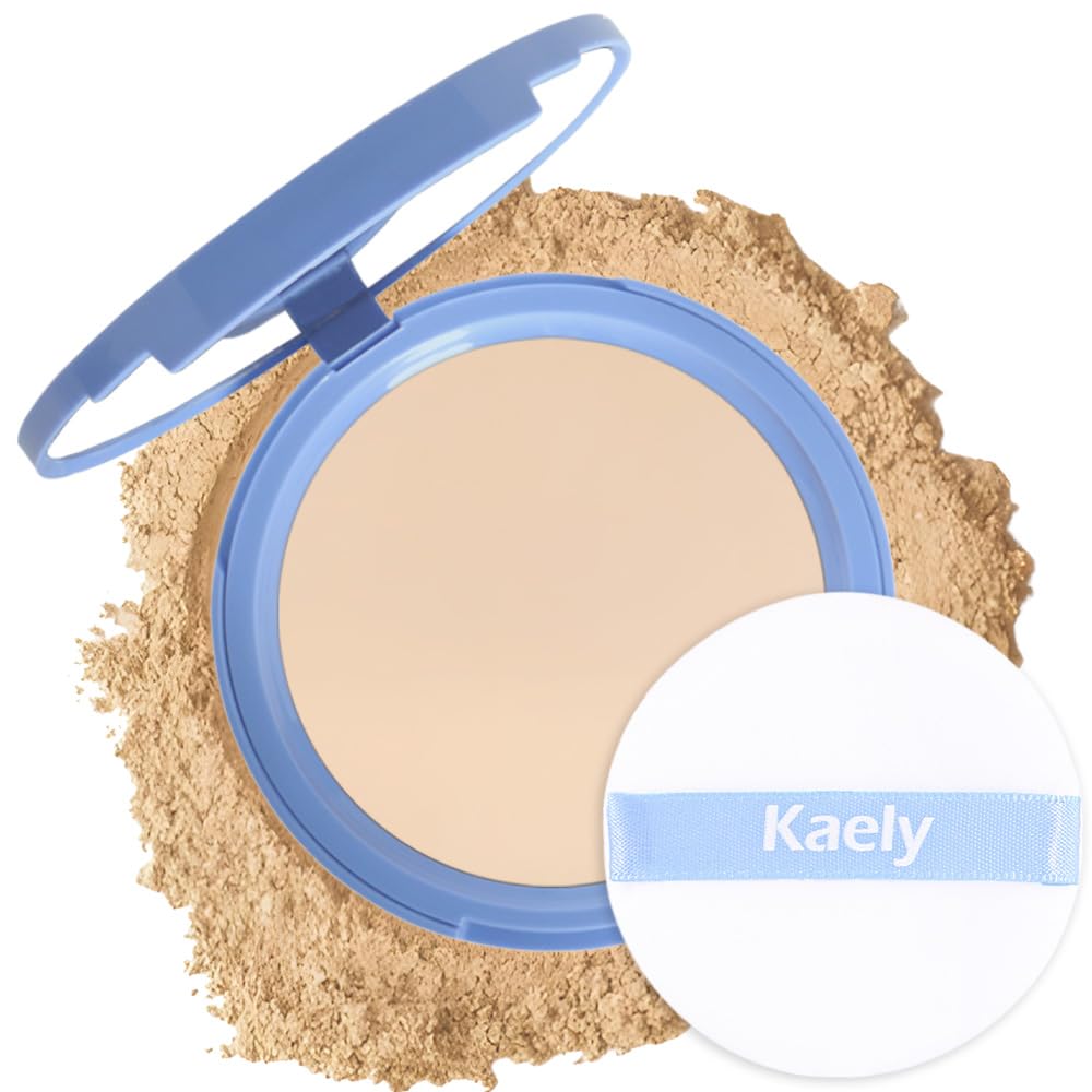 Kaely Oil Control Pressed Powder, Long Lasting Waterproof Makeup, 01 Classic Ivory, Vegan 0.35Oz