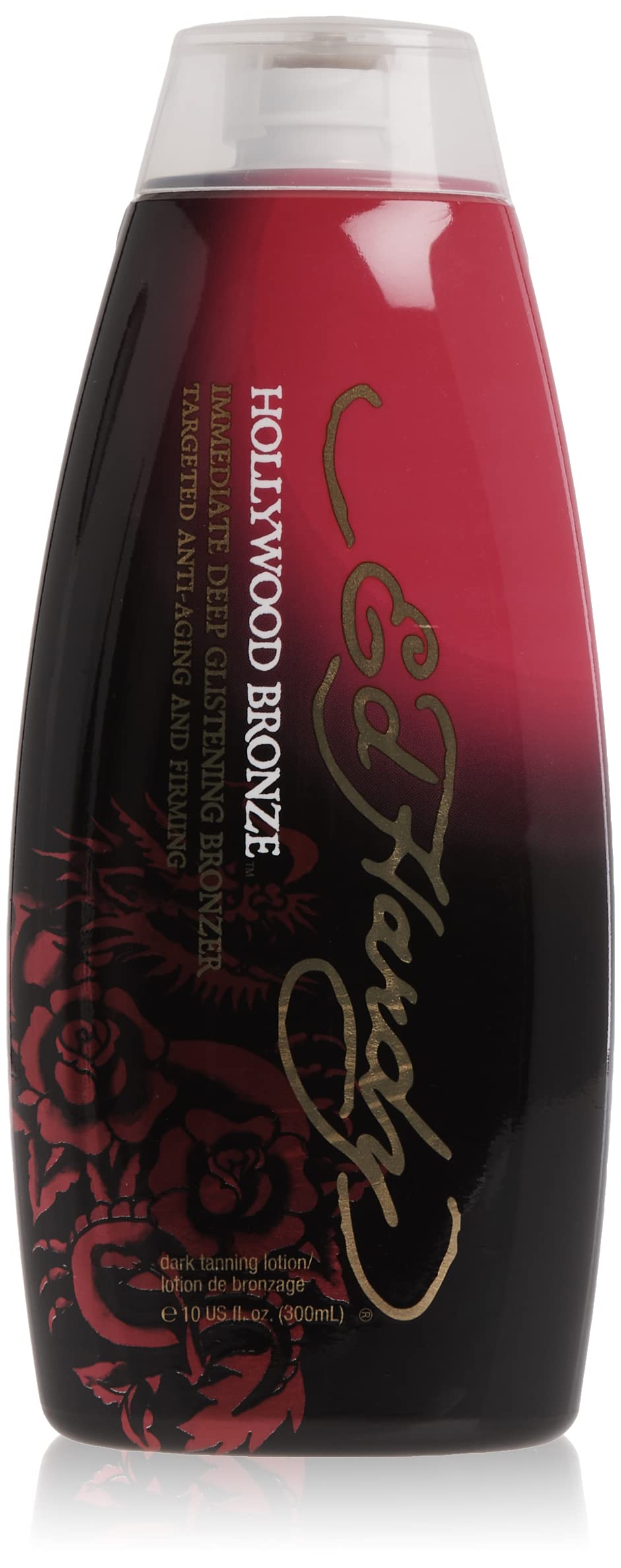 Ed Hardy Hollywood Bronze Tanning Lotion, 10 Oz - Instant Bronzer For Sun-Kissed Skin