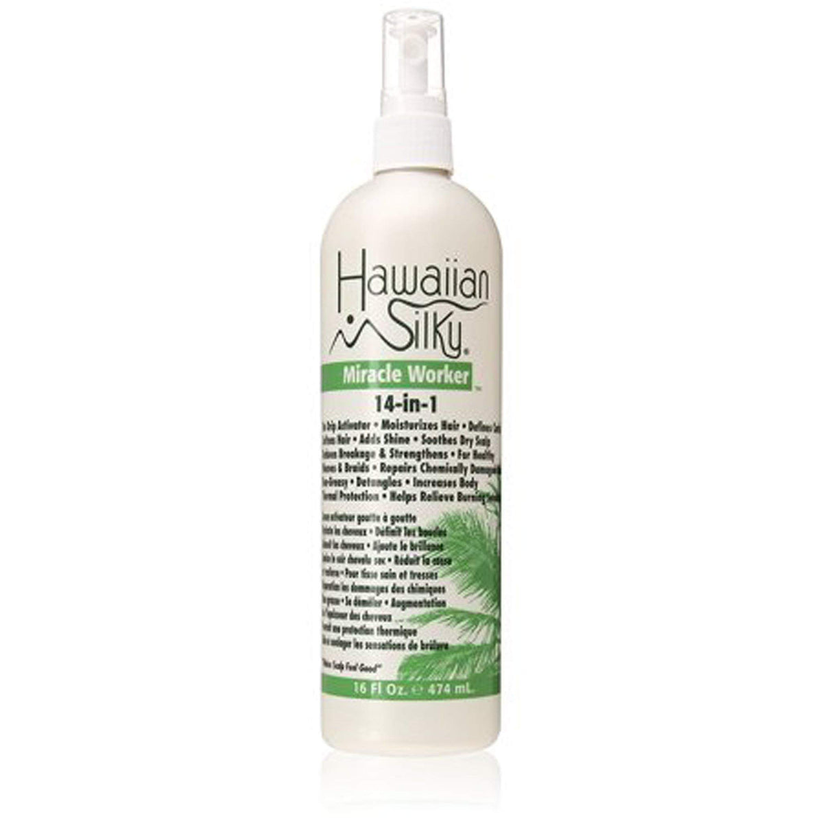 Hawaiian Silky Miracle Worker 14-In-1 Treatment, 16 Fl Oz Pump - Multi-Use Hair Care Solution