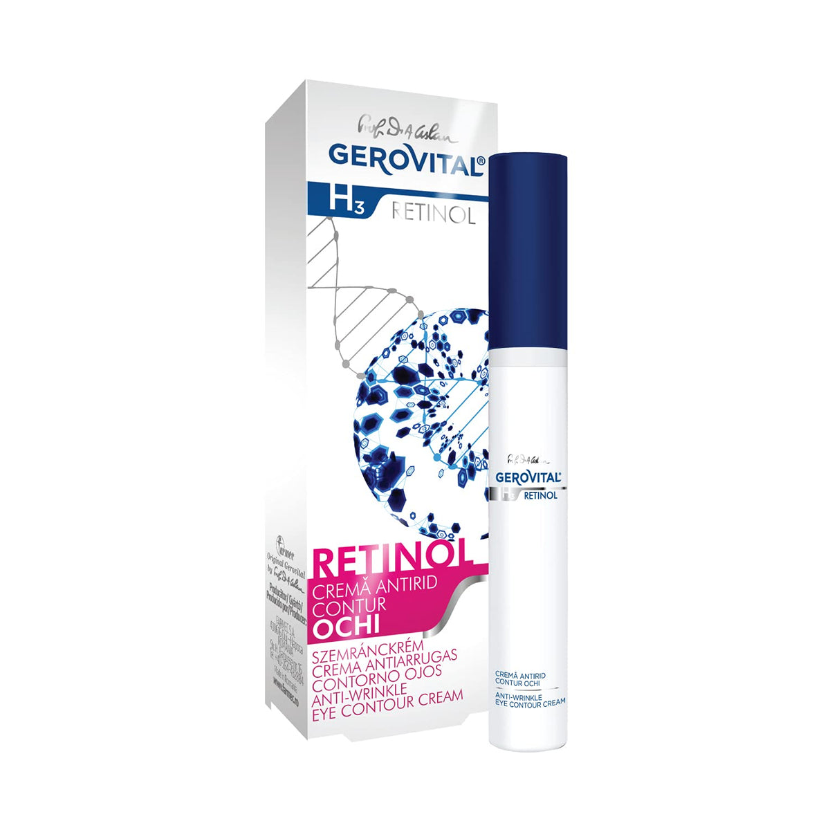 Gerovital Retinol Anti-Wrinkle Eye Cream With Vitamins A & E, 15Ml - Reduces Wrinkles