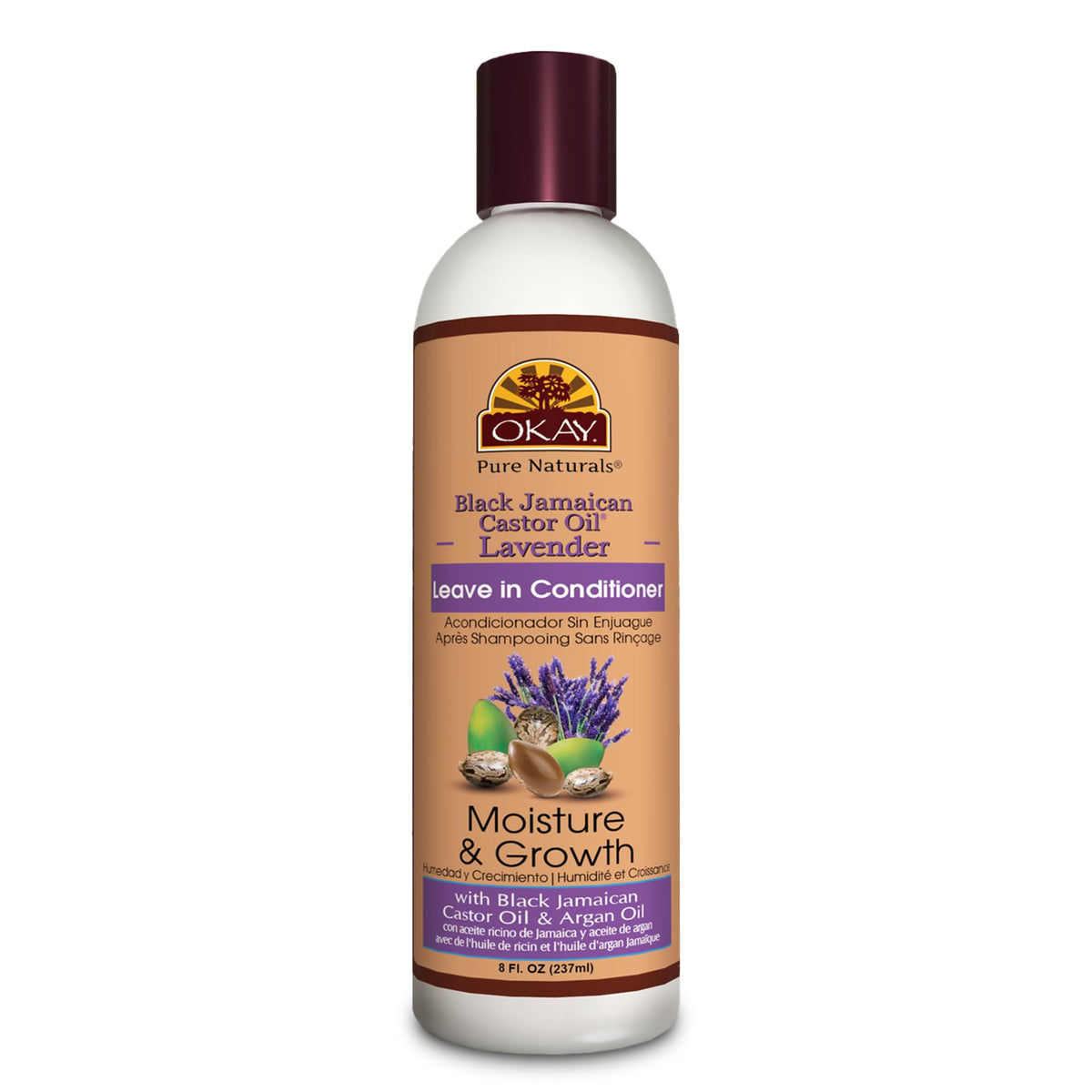 Okay Black Jamaican Castor Oil Leave In Conditioner - 8 Oz Hair Moisturizer For Growth & Curls