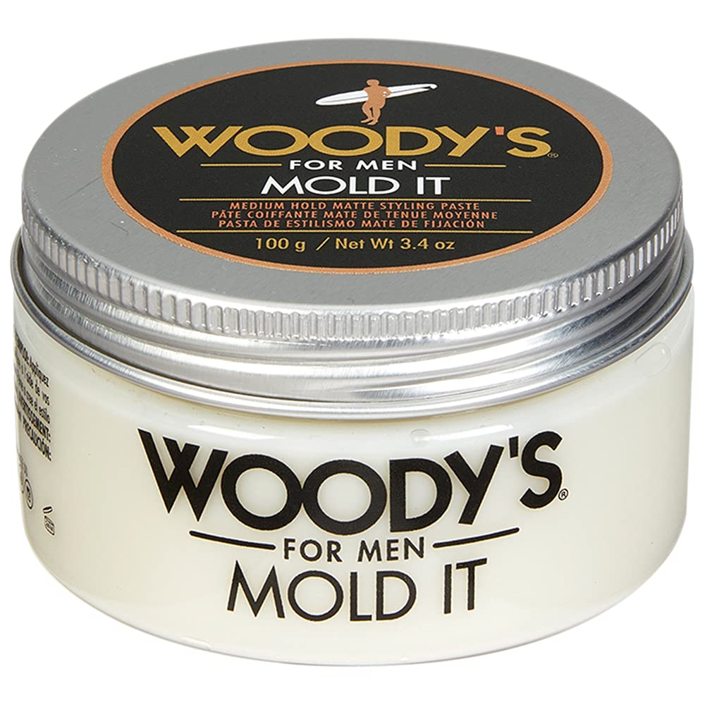 Woody'S Mold It Hair Paste, Medium Hold Matte Finish, 100G - Adds Texture & Volume For Men