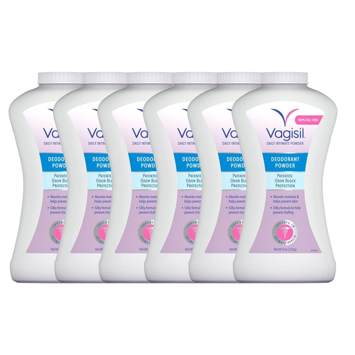 Vagisil Odor Block Deodorant Powder, 8Oz Pack Of 6 - Long-Lasting Freshness