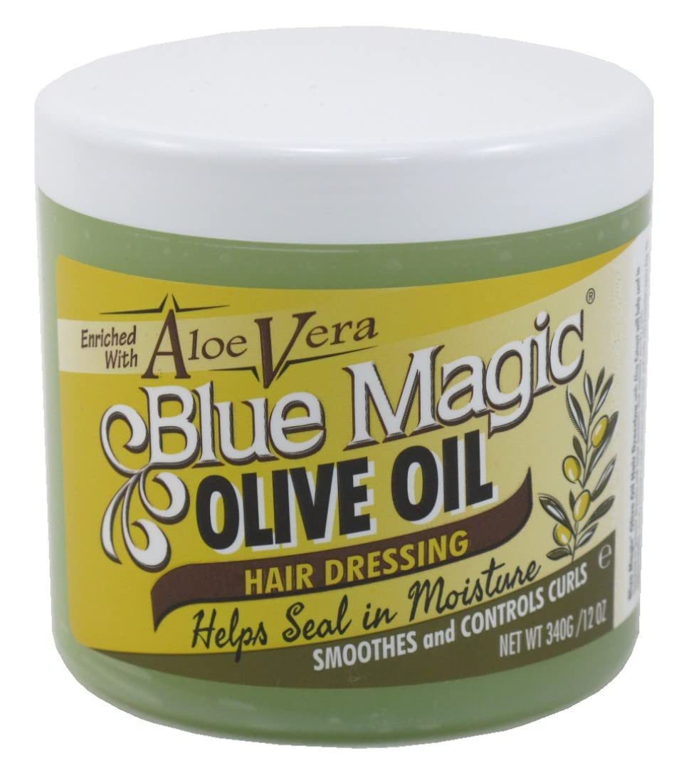 Blue Magic Olive Oil Hair Dressing With Aloe Vera, 12 Ounce - Nourishing Hair Care