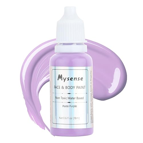 Mysense Pastel Purple Washable Face Paint - Non-Toxic Cream For Kids & Adults, 0.6Oz