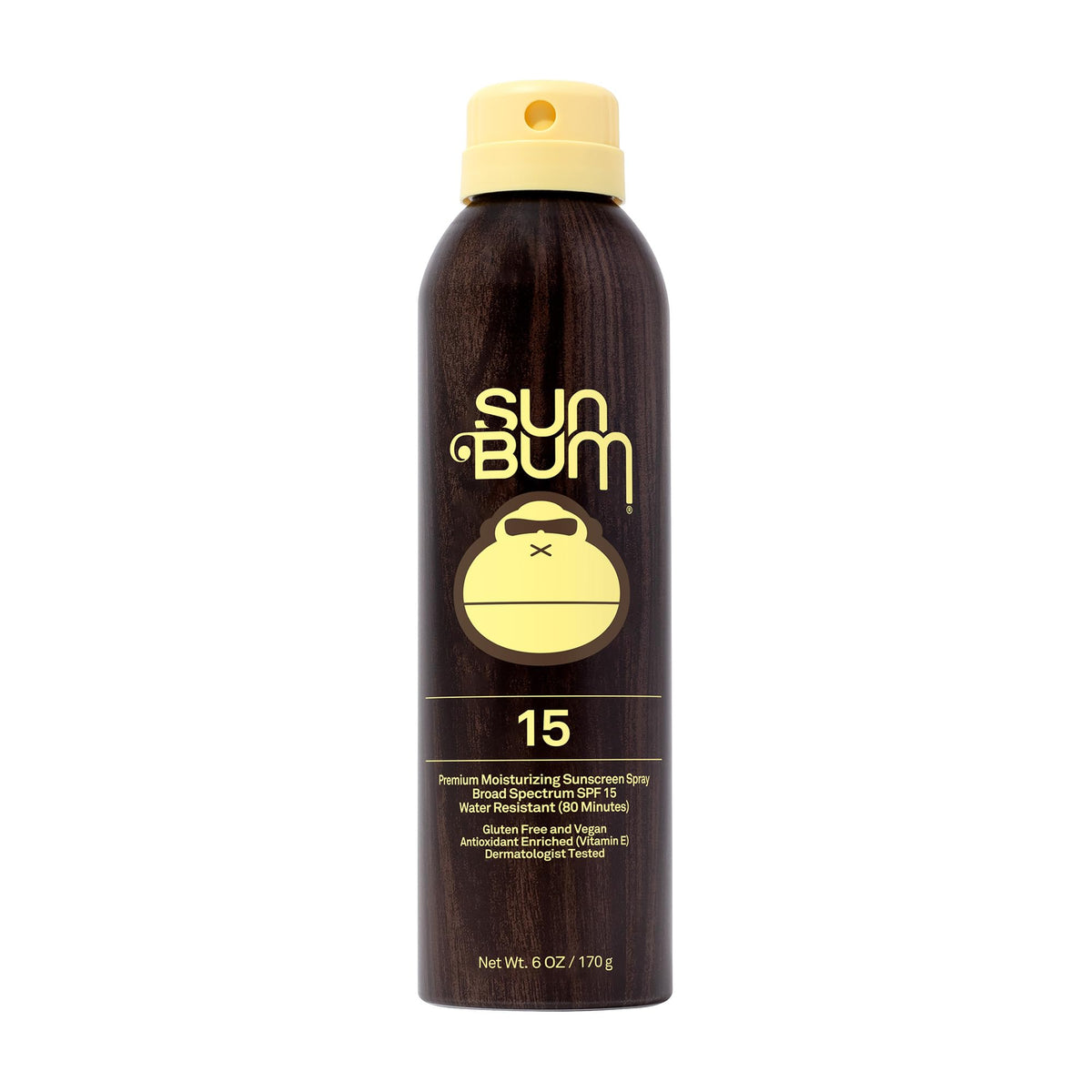 Sun Bum Spf 15 Sunscreen Spray - Vegan, Broad Spectrum, Moisturizing, 6 Oz, Hawaii Compliant