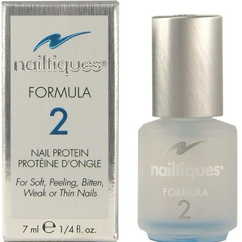 Nailtiques Nail Protein Formula 2 - Clear - 0.25 Oz (Pack Of 3) For Stronger Nails