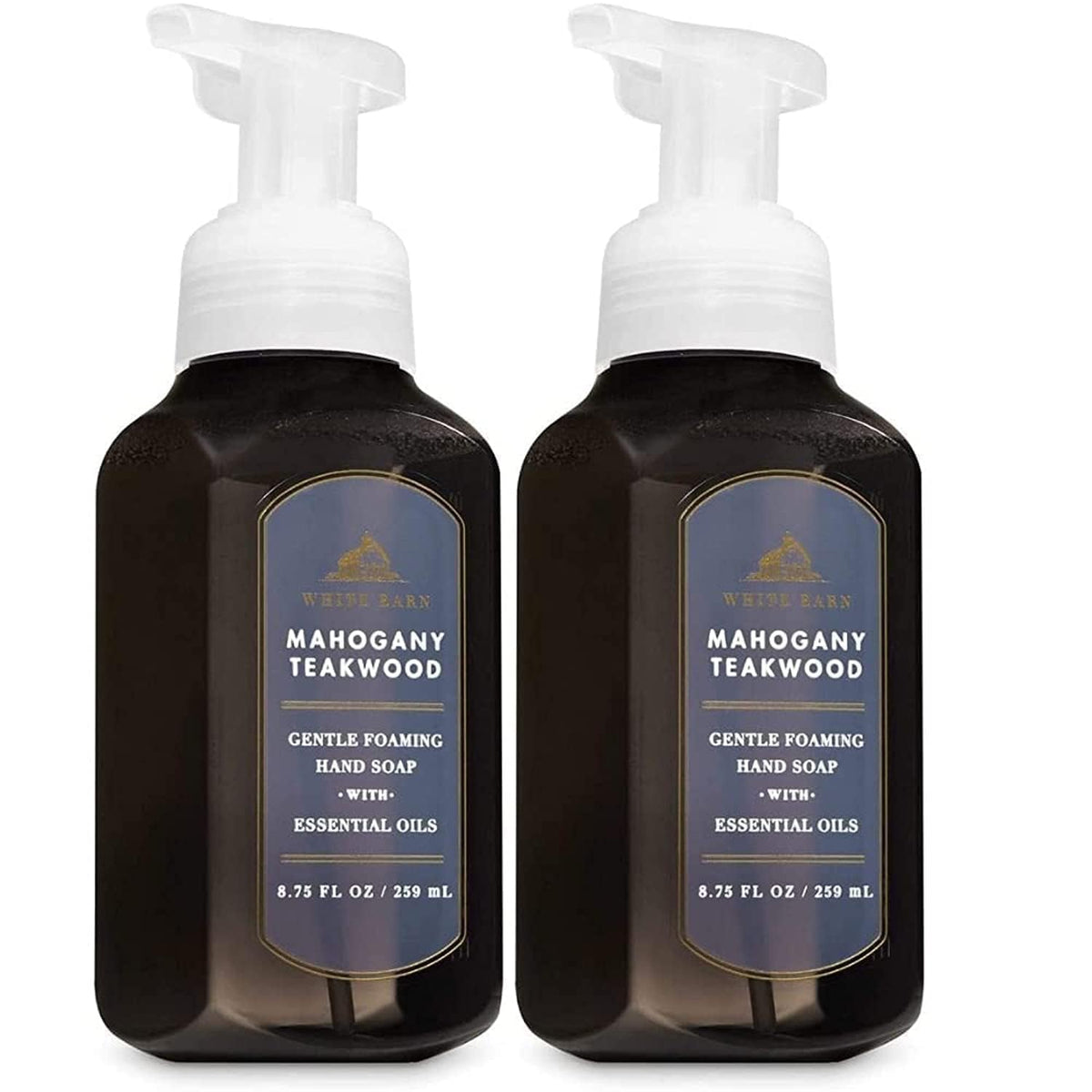 Bath & Body Works Mahogany Teakwood Gentle Foaming Hand Soap 2 Pack, 8.75 Fl Oz