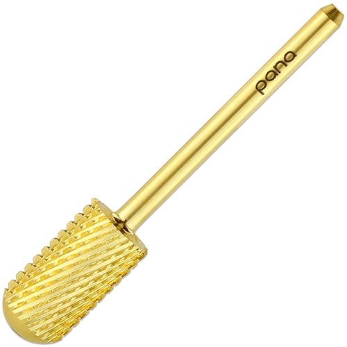 Beauticom Pana 3/32&quot; Gold Carbide Nail Drill Bit - Coarse Large Barrel For Manicure & Pedicure