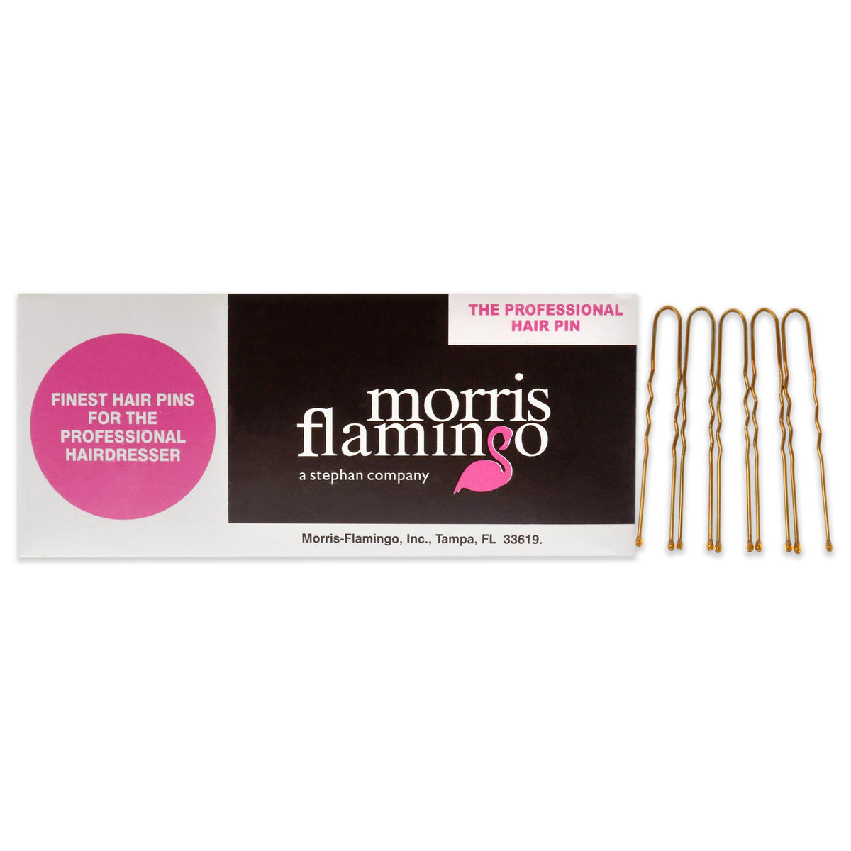 Morris Flamingo Brown Alloy Steel Hair Pins - 1-3/4&quot; - 1 Count Pack