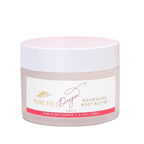 Pure Fiji Body Butter - Moisturizer Cream For Dry Skin With Vitamin E, Dragon Fruit, 6.7 Oz