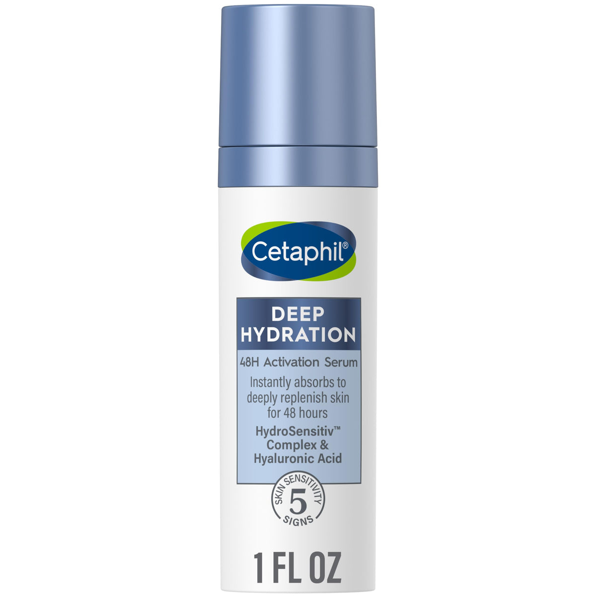 Cetaphil Deep Hydration Serum, 48Hr Moisturizer With Hyaluronic Acid & Vitamin E, 1 Fl Oz