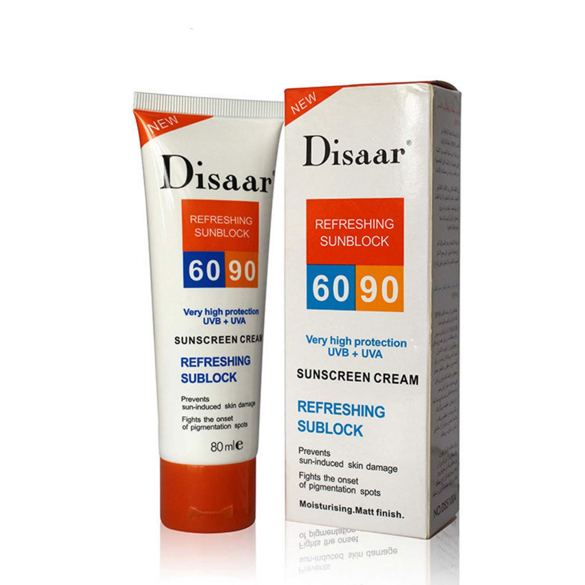 Disaar Refreshing Sunscreen Spf 60-90, Very High Uvb + Uva Protection, 80Ml