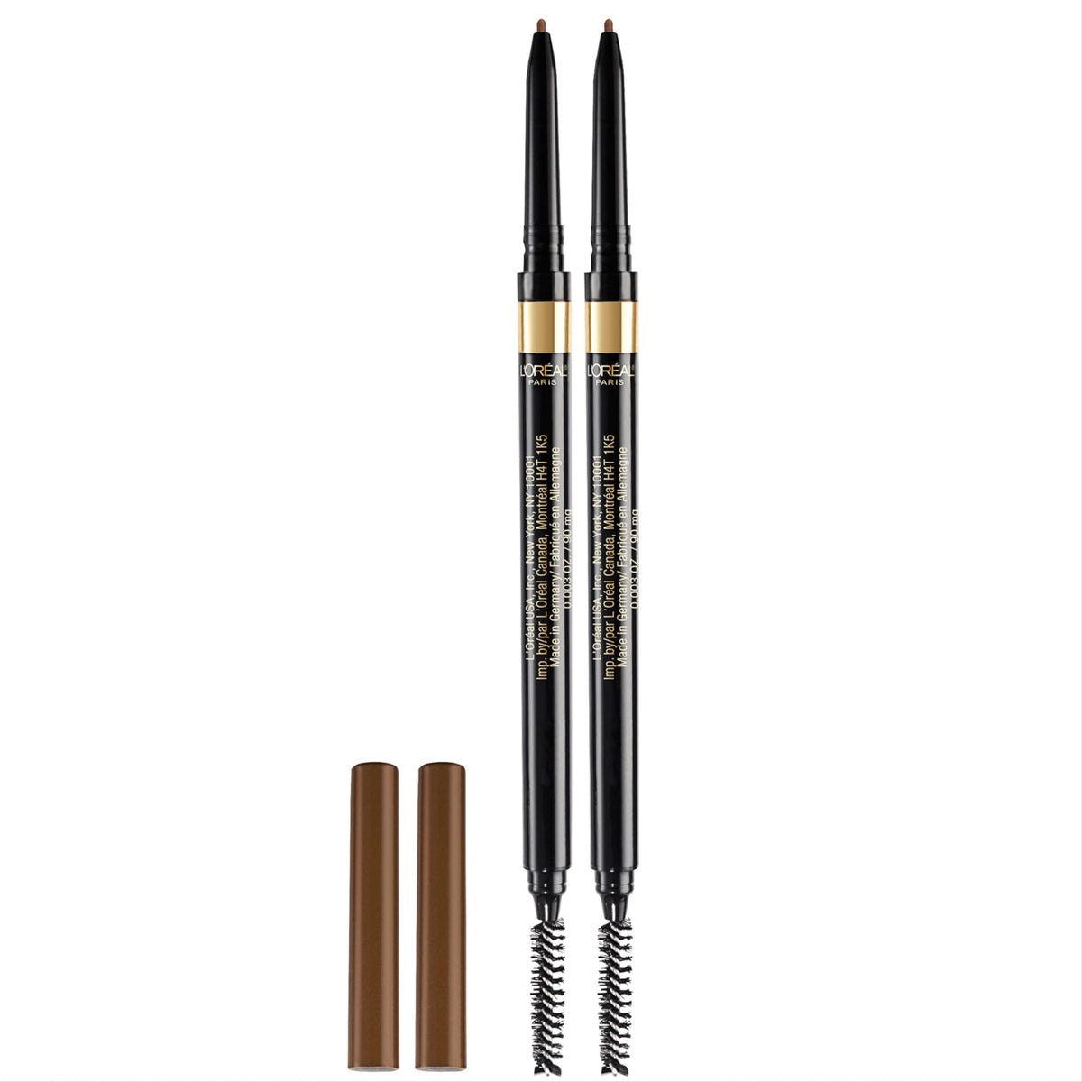 L’Oréal Paris Waterproof Eyebrow Pencil, Ultra-Fine, Light Brunette, 0.003 Oz (Pack Of 2