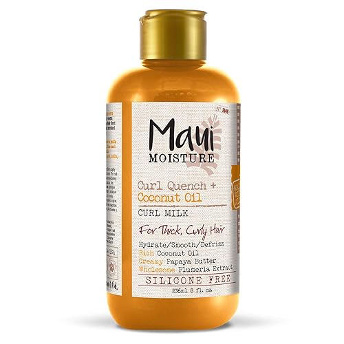 Maui Moisture Curl Quench Hair Milk, Anti-Frizz Leave-In Treatment, 8 fl oz, Vegan, Paraben-Free