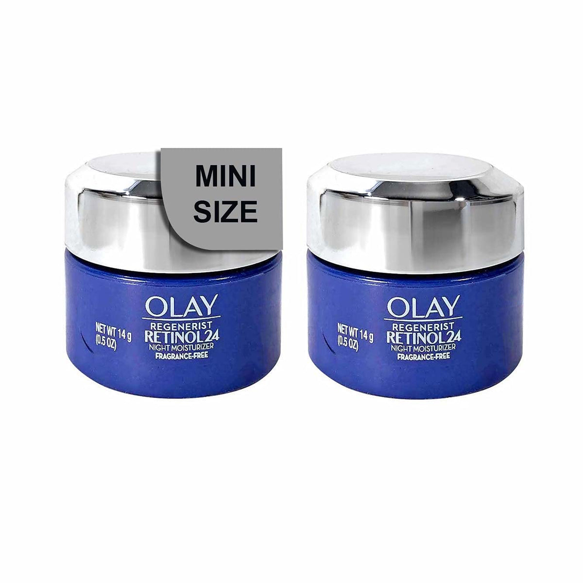 Olay Regenerist Retinol 24 Night Moisturizer, Fragrance Free, Pack Of 2, 0.5 Fl