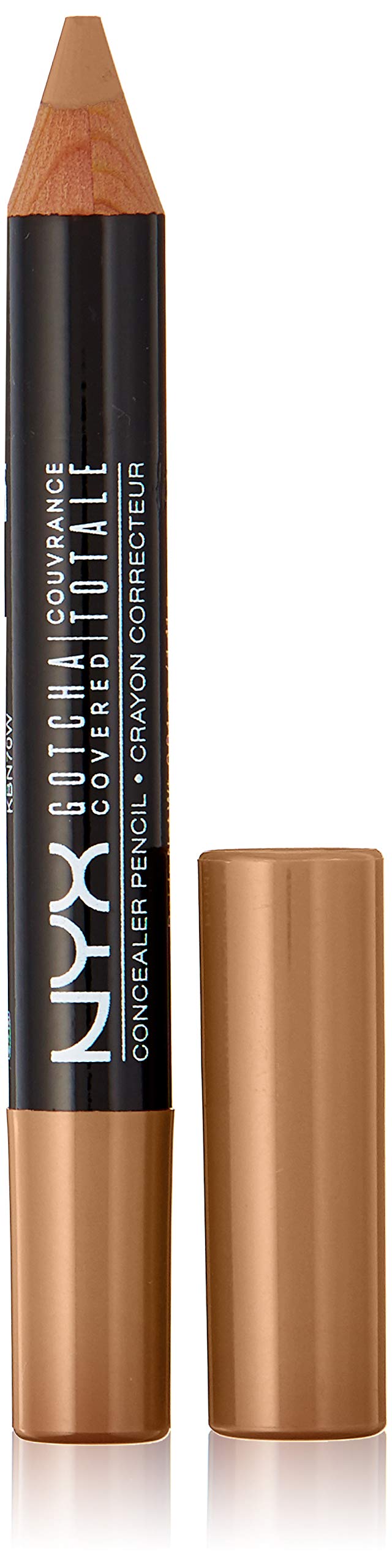 NYX Professional Makeup Gotcha Covered Concealer Pen, Deep Golden, 0.04 oz - Full Coverage