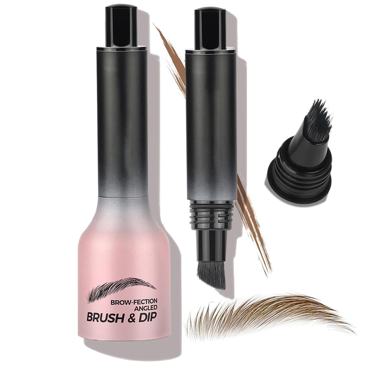 Peehss Brow-Fection Eyebrow Gel & Brush Set, Waterproof Taupe, Long Lasting, Quick Drying