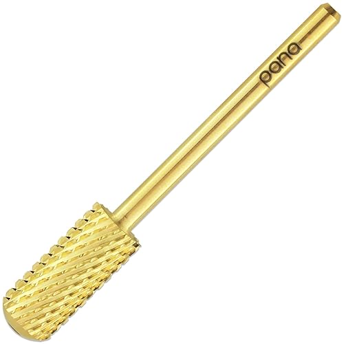 Pana Gold Carbide Nail Drill Bit - 3/32&quot; Shank, Smooth Top, Coarse Grit, Small Barrel