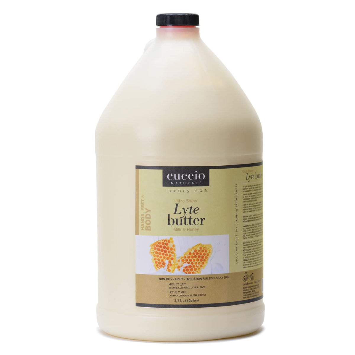 Cuccio Naturale Milk And Honey Body Butter - Deep Hydration, Cruelty-Free, 1 Gal