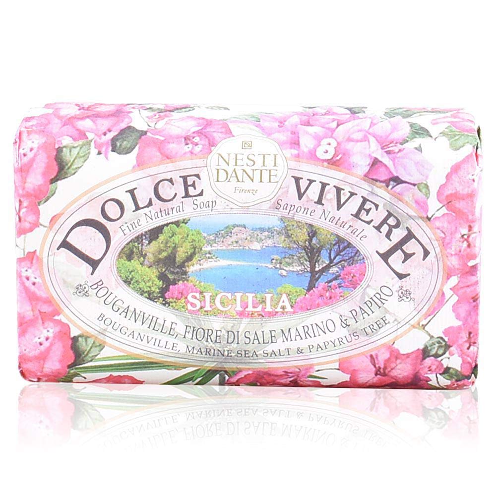 Nesti Dante Dolce Vivere Sicilia Sea Salt & Papyrus Tree Natural Soap Bar, 8.8 Oz