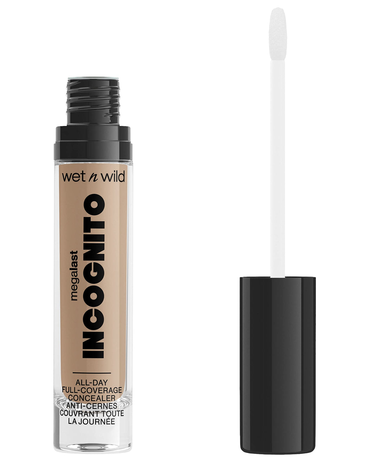 Wet N Wild Mega Last Concealer, All-Day Full Coverage, Matte Finish, Medium Golden, 0.18 Oz