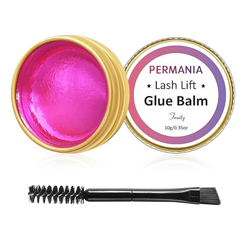 Permania Lash Glue Balm - Strong Hold Eyelash Lifting Adhesive, Fast Drying & Waterproof, 10G Peach