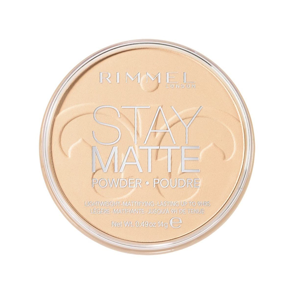 Rimmel London Stay Matte Pressed Powder, Transparent, 0.49Oz - Lightweight, High Coverage, Shine Control