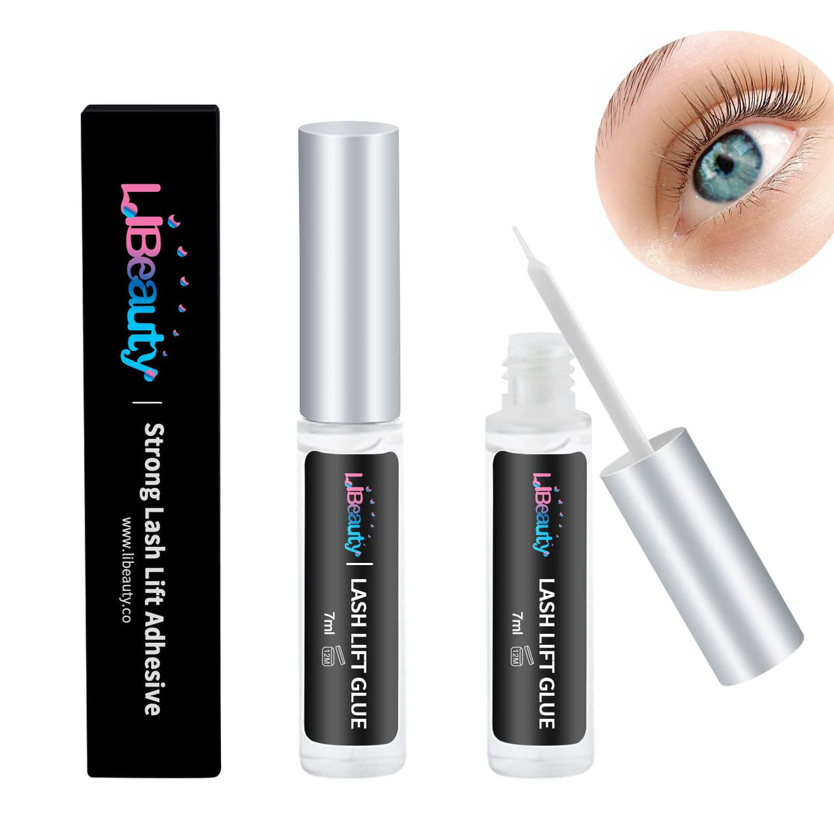 Libeauty Lash Lift Glue - 2 Pcs Strong Adhesive For Eyelash Lifting & Perm, Quick Dissolve