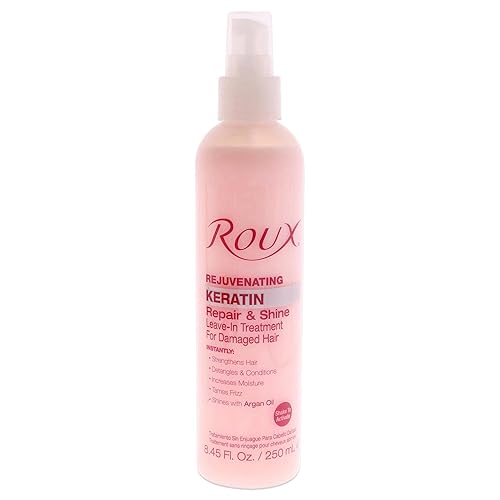 Roux Argan Oil Keratin Leave In Treatment For Damaged Hair, 8.45 Fl Oz, Repair & Shine