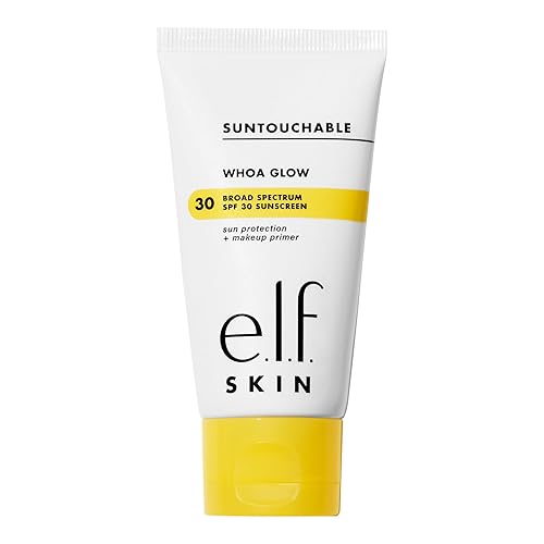 E.L.F. Skin Whoa Glow Spf 30 Sunscreen & Makeup Primer With Hyaluronic Acid, 1.69 Oz,