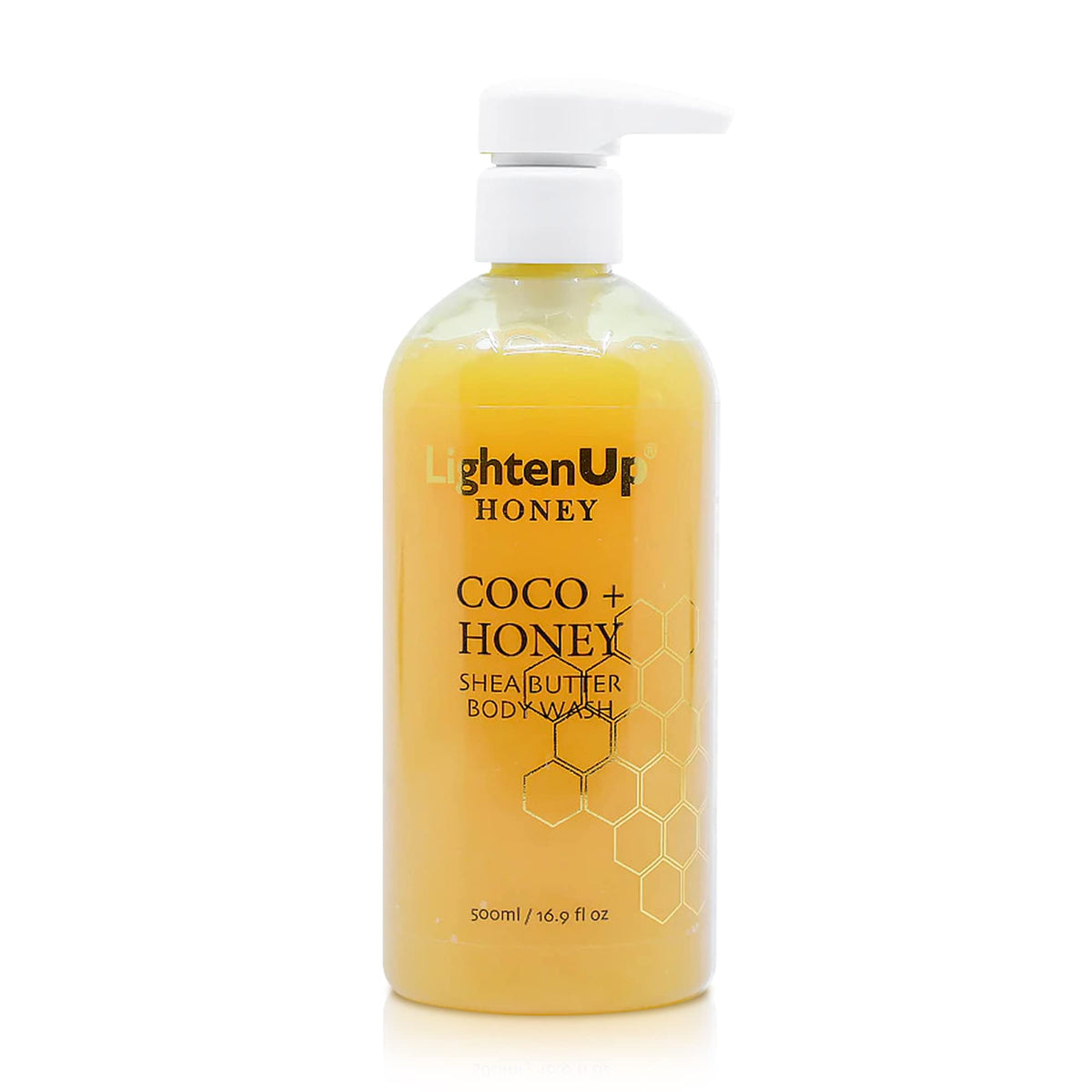 Omic Lighten-Up Honey Body Wash 16.9 Fl Oz - Natural Gel, Cruelty Free, With Shea Butter