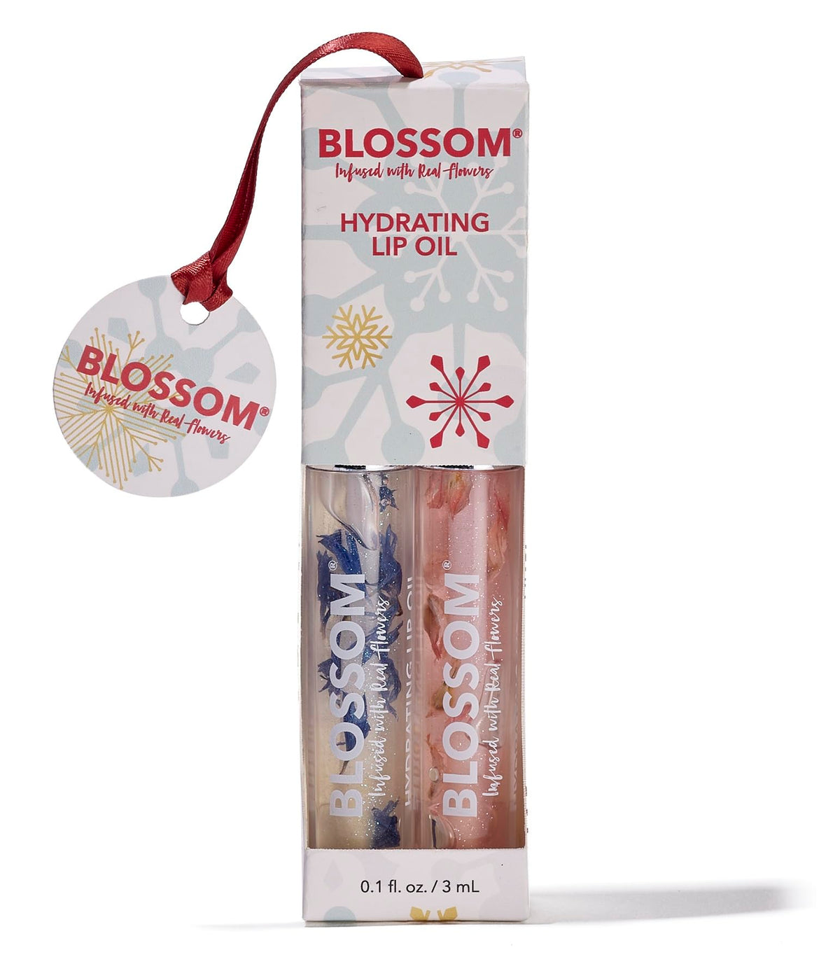 Blossom Lip Oil 2 Pack - Moisturizing Shimmer With Olive & Grape Seed Oil, Coconut/Watermelon