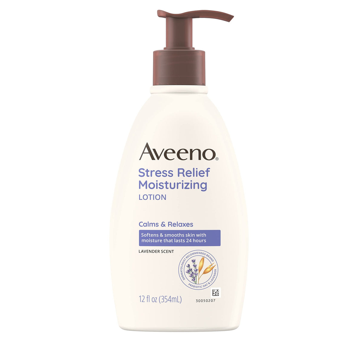 Aveeno Daily Stress Relief Body Lotion, Lavender, 12 Fl. Oz - Moisturizing & Calming Oatmeal