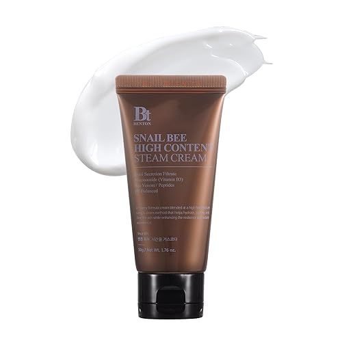 Benton Snail Bee High Content Steam Cream - Hydrating Snail Mucin Moisturizer For Sensitive Skin