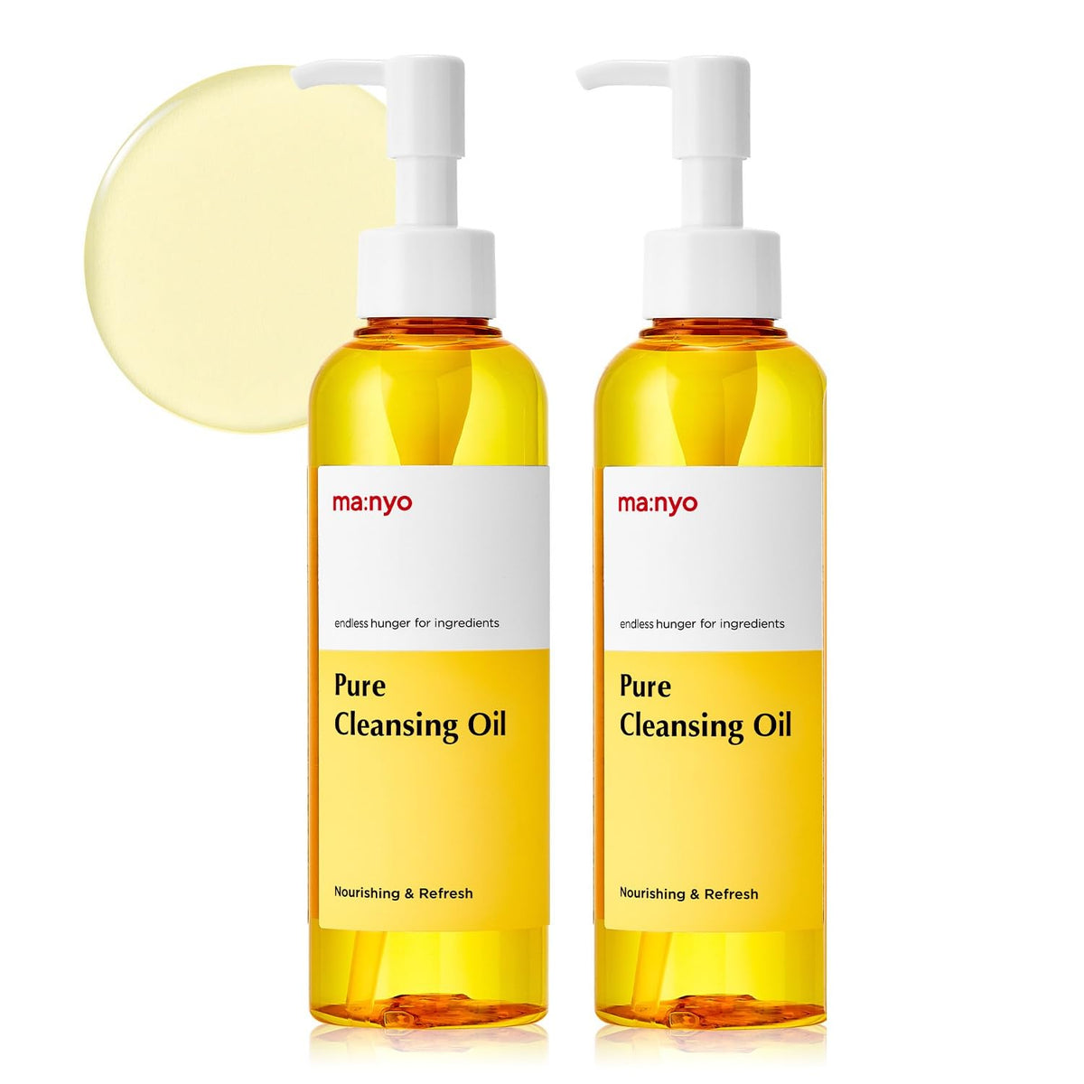 Ma:Nyo Pure Cleansing Oil 2 Pack - Korean Facial Cleanser For Makeup Removal & Blackhead Melting