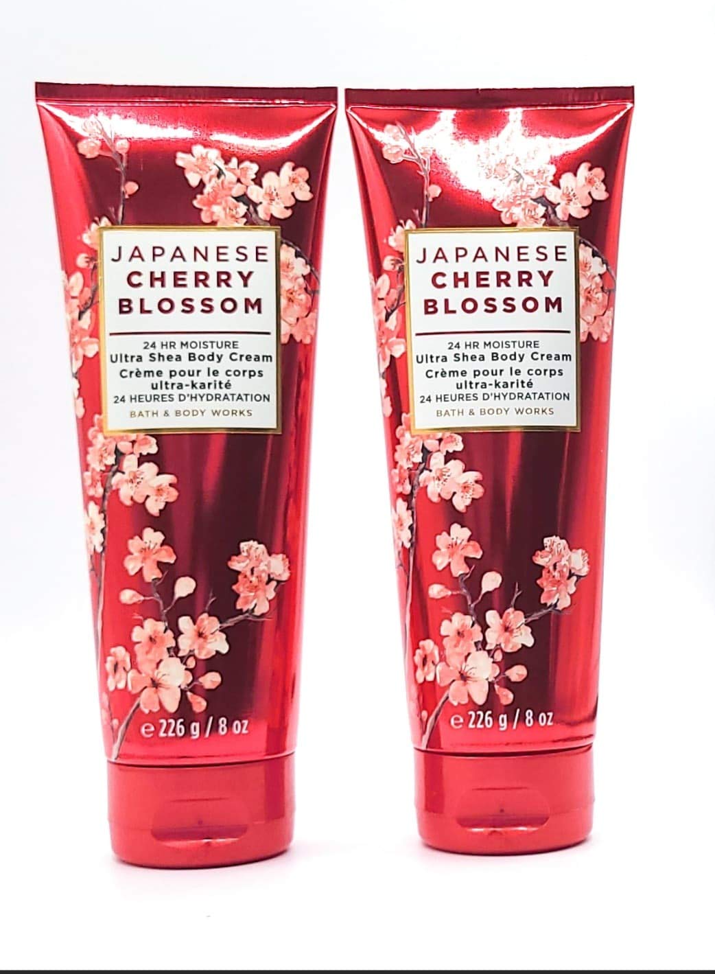 Bath & Body Works Japanese Cherry Blossom Ultra Shea Body Cream, 2 Pack, 8 Oz.