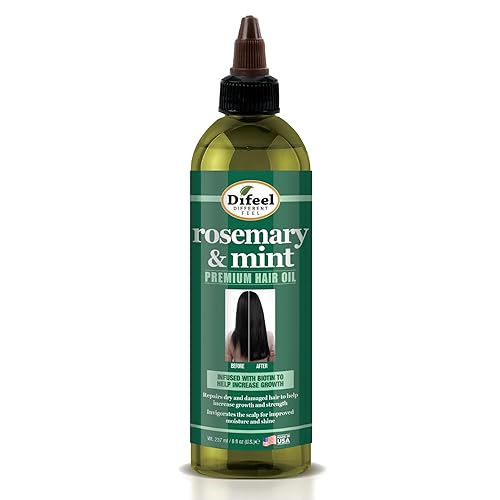 Difeel Rosemary & Mint Hair Oil With Biotin, 8 Oz - Natural Growth Formula