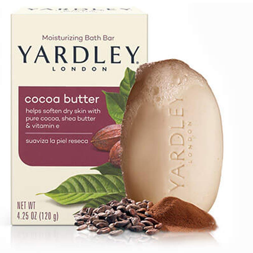 Yardley London Cocoa Butter Moisturizing Bath Bar, 4.25 Oz, Pack Of 24