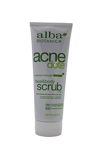 Alba Botanica Acnedote Maximum Strength Face & Body Scrub, 8 Oz, Pack Of 6